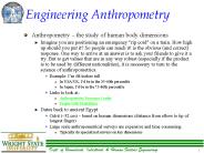 Engineering Anthropometry
