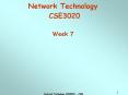 Network Technology CSE3020  Week 7 PowerPoint PPT Presentation