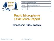 Radio Microphone Task Force Report