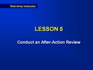 Conduct an After-Action Review