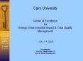 Cairo University  Center of Excellence for Energy, Environmental Impact PowerPoint PPT Presentation