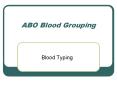 ABO Blood Grouping PowerPoint PPT Presentation