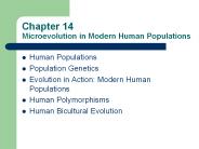 Chapter 14 Microevolution in Modern Human Populations