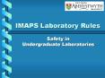 IMAPS Laboratory Rules PowerPoint PPT Presentation