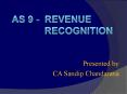 AS 9 - REVENUE rECOGNITION PowerPoint PPT Presentation