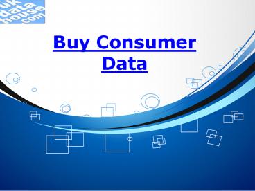 Consumer marketing data
