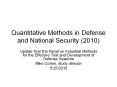 Quantitative Methods in Defense and National Security (2010) PowerPoint PPT Presentation