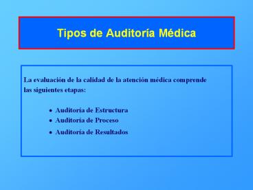 Tipos de Auditor