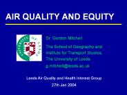 AIR QUALITY AND EQUITY