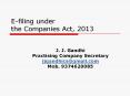 E-filing under the Companies Act, 2013 PowerPoint PPT Presentation
