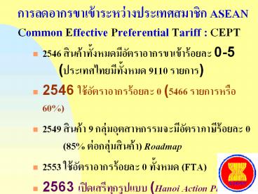 ?????????????????????????????????? ASEAN Common Effective Preferential Tariff : CEPT