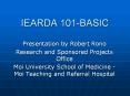 IEARDA 101-BASIC PowerPoint PPT Presentation