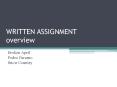WRITTEN ASSIGNMENT overview PowerPoint PPT Presentation