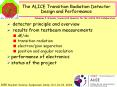 The ALICE Transition Radiation Detector Design and Performance PowerPoint PPT Presentation