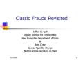 Classic Frauds Revisited PowerPoint PPT Presentation
