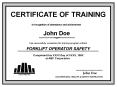 CERTIFICATE OF TRAINING PowerPoint PPT Presentation