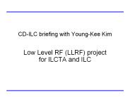 CD-ILC briefing with Young-Kee Kim
