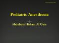 Pediatric Anesthesia PowerPoint PPT Presentation