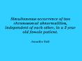 Simultaneous occurrence of two chromosomal abnormalities, independent of each other, in a 2 year old female patient. Jennifer Bell PowerPoint PPT Presentation