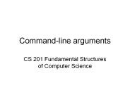 Command-line arguments