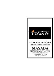 FUNERAL PRAYERS SEPHARDIC – HEBREW VERSION