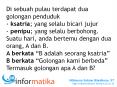 Di sebuah pulau terdapat dua golongan penduduk - ksatria; yang selalu bicari jujur - penipu; yang selalu berbohong. Suatu hari, anda bertemu dengan dua orang, A dan B. A berkata  PowerPoint PPT Presentation
