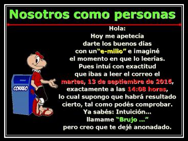 Nosotros como personas