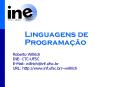 Linguagens de Programa PowerPoint PPT Presentation