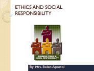 ETHICS AND SOCIAL RESPONSIBILITY