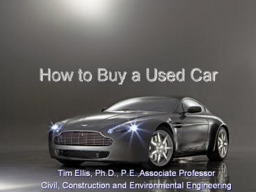 How to Buy a Used Car