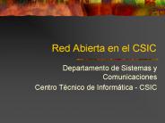 Red Abierta en el CSIC