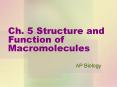 Ch. 5 Structure and Function of Macromolecules PowerPoint PPT Presentation