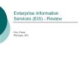 Enterprise Information Services (EIS) - Review PowerPoint PPT Presentation
