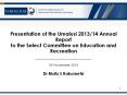Presentation of the Umalusi 2013/14 Annual Report PowerPoint PPT Presentation