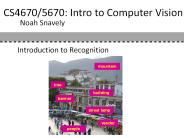 Introduction to Recognition