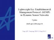 Lightweight Key Establishment