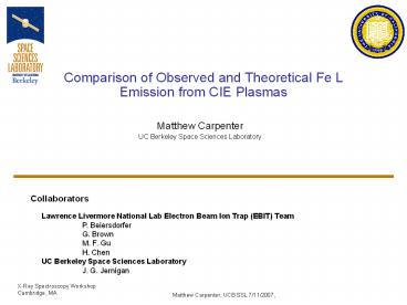 X-Ray Spectroscopy Workshop