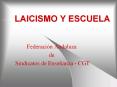 LAICISMO Y ESCUELA PowerPoint PPT Presentation