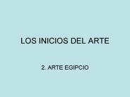 LOS INICIOS DEL ARTE