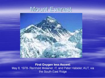 Mount Everest