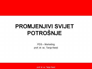 PROMJENJIVI SVIJET POTRO