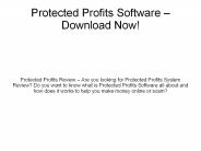 Protected Profits Software Review - Download now!
