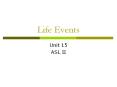 Life Events PowerPoint PPT Presentation