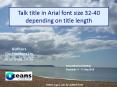 Talk title in Arial font size 32-40 depending on title length PowerPoint PPT Presentation