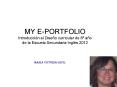 MY E-PORTFOLIO Introducci PowerPoint PPT Presentation