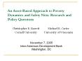An Asset-Based Approach to Poverty Dynamics and Safety Nets: Research and Policy Questions PowerPoint PPT Presentation