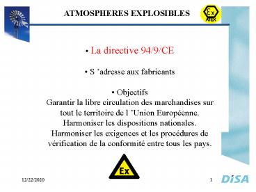 La directive 94/9/CE