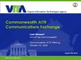 Commonwealth AITR Communications Exchange PowerPoint PPT Presentation
