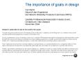 The importance of goals in design PowerPoint PPT Presentation