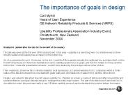 The importance of goals in design